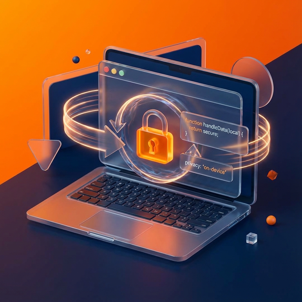 Client-side processing and data privacy illustration